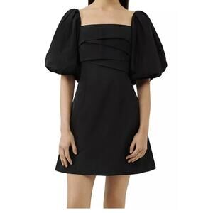 Marella Black A-Line Puff Sleeve Cocktail, Prom Dress SZ 12